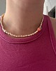 wisiory Handmade naszyjnik z naturalnych pereł z różową maliną koraliki 2w1 1