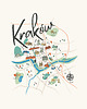 plakaty Kraków Mapa plakat 50x70 cm 1