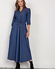 sukienki maxi damskie Długa sukienka z rękawem 3/4  - SUK205 jeans 1