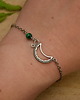 bransoletki wire wrapping Bransoletka malachit wire wrapping księżyc lunula 4