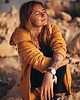 bluza z kapturem damska Bluza rozpinana LUZAK musztardowy 5