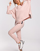 bluza bez kaptura damska Bluza z rozcięciami- cukierkowy róż(M-491) 3