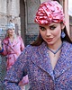 czapki damskie Turban w serca 1
