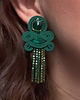 kolczyki soutache Zielone eleganckie kolczyki sutasz 1