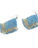 kolczyki szklane Błękitne Romby Golden Sky 2