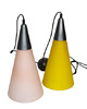 lampy wiszące Podwójna lampa wisząca, Solken, lata 70 7