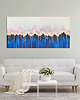 obrazy Obraz ręcznie malowany granatowy 60x120 cm 5