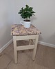 stołki Drewniany taboret stołek w pastelowych kolorach art deco 1