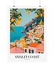plakaty Retro plakat podróżniczy - Włochy - Wybrzeże Amalfi - pamiątka, prezent 1