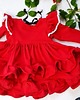 sukienki dla dziewczynki Sukienka Dresowa  Merry Red 1