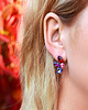 kolczyki swarovski Srebrne kolczyki kolorowy kwiat Swarovski 1