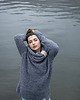 swetry damskie  Sweter Boucle Szary 4