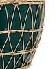 wazony Wazon z dolomitu petrol z rattanem 33,5 cm 1