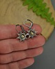 kolczyki wire wrapping Małe błękitne kolczyki słoneczka złoty labradoryt wire wrapping 7