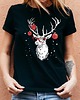 t-shirt damskie Koszulka damska Świąteczny jeleń 1