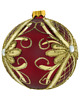 bombki Bombka okrągła ze złotym ornamentem: czerwona 1