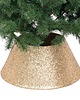 dekoracje świąteczne Osłona stojaka choinkowego złota brokatowa Glitter 56 cm 1