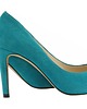 czółenka damskie Czółenka skórzane wysokie na szpilce - turkus   (4456 ) 3