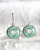 kolczyki srebrne DIAMOND HEARTS - ŚLICZNE DELIKATNE kolczyki srebrne bigle 2