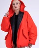 kurtki damskie Kurtka bomber hoodie oversize red 3