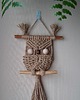 makramy Sowa ozdoba na ścianę. Makrama 1