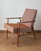 fotele Fotel Lisek PRL, Teak, Tkanina jodełka; Typ 300-190, Po renowacji, Vintage 4