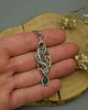 wisiory Oryginalny wisiorek zielony onyks wire wrapping 3