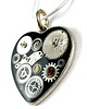 wisiory Wisior silver heart (Black) III 1