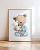 obrazy i plakaty do pokoju dziecięcego Plakat Na Ścianę Dla Chłopca Niebieskie misie nr. 1 1