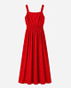 sukienki midi damskie Sukienka Sole red tencel 1