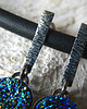 kolczyki wire wrapping -agat druzy- 2