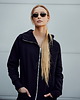 bluza z kapturem damska Długa bawełniana bluza SLIM ZIP 1