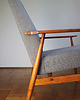 fotele Fotel Lisek PRL, Fotel 300-190, Po renowacji, kolor teak mid-century 4