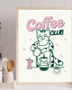grafiki i ilustracje PLAKAT kawa, coffee lover club, prezent dla kawosza, kot 2