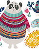 naklejki ścienne do pokoju dziecka Naklejki ścienne Skandi-Panda 1