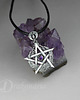 wisiory Pentagram księżycowy z ametystem 2
