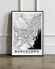 plakaty Plakat Barcelona - mapa 1