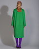 płaszcze damskie Zielony płaszcz damski z kaszmiru 3