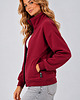 bluza bez kaptura damska Bluza Na Zamek ,,IGA " BORDO 1