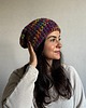 czapki damskie Kolorowa duża czapka beanie z wełną i alpaką 2
