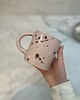 kubki i filiżanki Ceramiczny Kubek Handmade 380 ml Różowy w Brązowe Ciapki 5