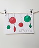 kartki scrapbooking Kartka Świąteczna Wesołych Bombki, akwarela. 1