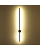 kinkiety Kinkiet Ścienny Lampa Ścienna Jacky Black 100 cm 1