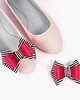 klipsy do butów Klipsy do butów Coquet-Kokardy 3D/Fuchsia&Stripes 3