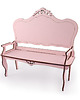 klocki i zabawki drewniane Drewniana sofa dla lalek/ pełna / różne kolory 2