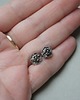 kolczyki wire wrapping Aksamitki - sztyfty 1