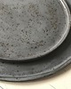 patery i talerze komplet talerzy ceramicznych z rantem ciemny szary 2