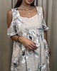 sukienki maxi damskie Lniana sukienka Grigio 5