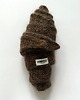 szale damskie Chocolate brown alpaca hand knitted scarf. 1