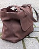torby na ramię Brązowa czekoladowa torebka z kieszonką 6